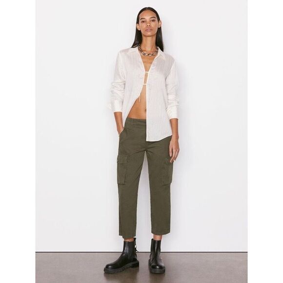 Frame Denim Pants - Frame Relaxed Utility Pant Olive Size 29